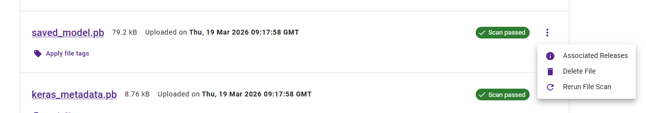 file actions menu with delete option