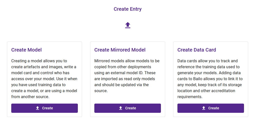 model creation page with mirrored model option